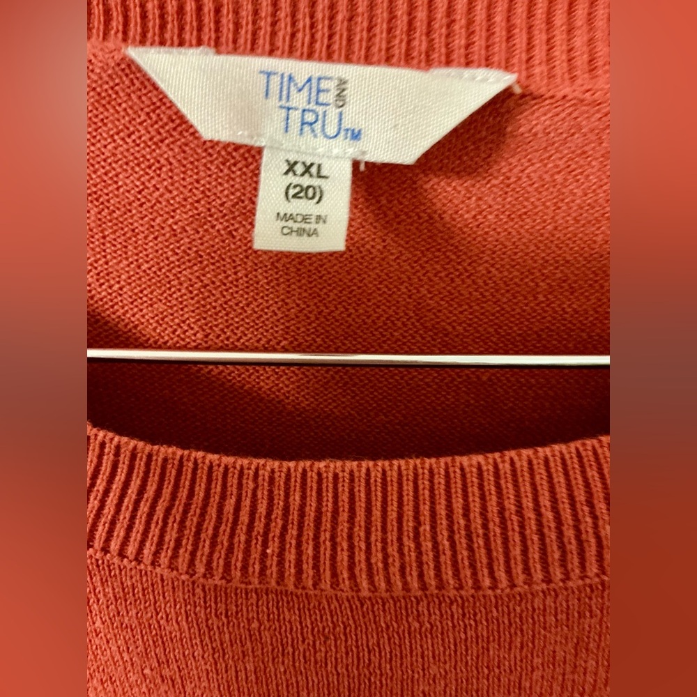 Time and Tru Rust Red Corgi Sweater with Crown - Picture 5 of 5